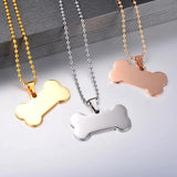 5 Pcs Stainless Steel Puppy Pet Dog Bone Pendant