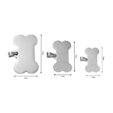 5 Pcs Stainless Steel Puppy Pet Dog Bone Pendant