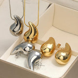 Chunky Teardrop Pendant Necklace Punk Statement Drip Chain Necklaces