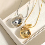 Chunky Teardrop Pendant Necklace Punk Statement Drip Chain Necklaces