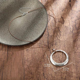 Vintage Silver Round Pendant Necklace for Women