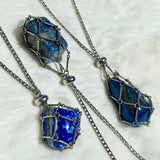 Crystal Cage Necklace Holder Net Metal Chain Stone Collecting Holder