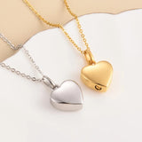 Engravable Heart Cremation Necklace for Ashes