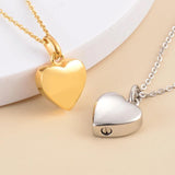 Engravable Heart Cremation Necklace for Ashes