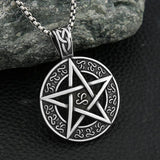 Vintage Hexagram Pendant Necklace Stainless Steel Star Of David Amulet Jewelry