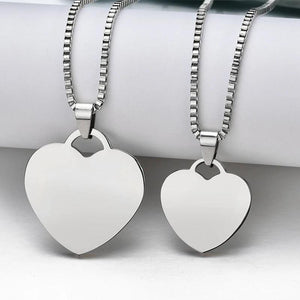 Personalized Photo Name Necklace Heart Pendant Chain Jewelry