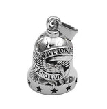 Eagle Biker Bell Pendant Stainless Steel Flag Skull Masonic Men's Necklace