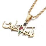 Arabic Stainless Steel Pendant Necklace For Women