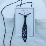 Crystal Cage Necklace Adjustable Metal Neckla