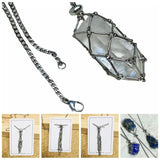 Crystal Cage Necklace Adjustable Metal Neckla
