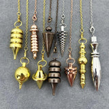 Copper Brass Metal Isis Pendulum for Divination Dowsing Reiki