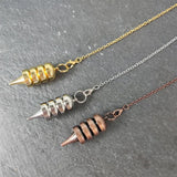 Copper Brass Metal Isis Pendulum for Divination Dowsing Reiki