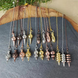 Copper Brass Metal Isis Pendulum for Divination Dowsing Reiki