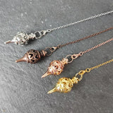 Copper Brass Metal Isis Pendulum for Divination Dowsing Reiki