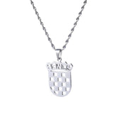 Croatia Flag Pendant Necklace for Women Men