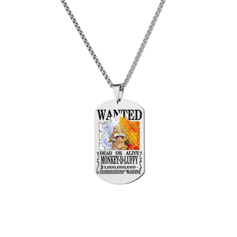 One Piece Luffy Necklace Anime Sun God Tag Pendant Chain Jewelry