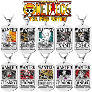 One Piece Luffy Necklace Anime Sun God Tag Pendant Chain Jewelry