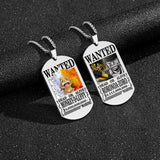 One Piece Luffy Necklace Anime Sun God Tag Pendant Chain Jewelry