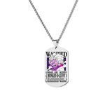 One Piece Luffy Necklace Anime Sun God Tag Pendant Chain Jewelry