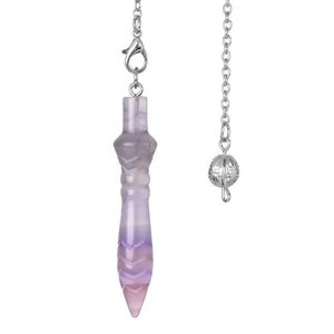 Natural Stone Amethysts Pendulum for Divination Spiritual Pendulos