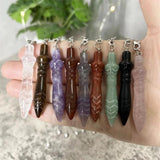Natural Stone Amethysts Pendulum for Divination Spiritual Pendulos