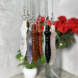 Natural Stone Amethysts Pendulum for Divination Spiritual Pendulos