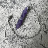 Natural Stone Amethysts Pendulum for Divination Spiritual Pendulos