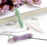 Natural Stone Amethysts Pendulum for Divination Spiritual Pendulos