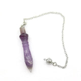 Natural Stone Amethysts Pendulum for Divination Spiritual Pendulos