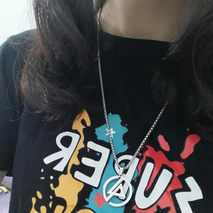 Stainless Steel Hip Hop Pendant Necklace Street Dance Jewelry Gift