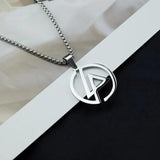 Stainless Steel Hip Hop Pendant Necklace Street Dance Jewelry Gift