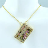 Crystal Abacus Pendant DIY Necklace for Men and Women