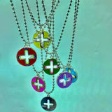 Colorful Dripping Pendant Hip Hop Necklace