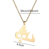 Stainless Steel Ashur Pendant Necklace for Women & Girls