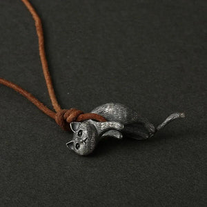 Cat Vintage Necklace Men's Women's Personality Couple Pendant