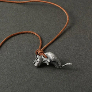 Cat Vintage Necklace Men's Women's Personality Couple Pendant