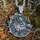 Men's Stainless-Steel Boar Necklace Animal Jewelry