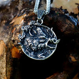 Men's Stainless-Steel Boar Necklace Animal Jewelry