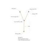Minimalist CZ Thin Chain Bib Necklace Stainless Steel