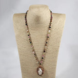 Tourmaline Chip Stone Necklace Baroque Pearl / Amethyst Dorp Necklaces