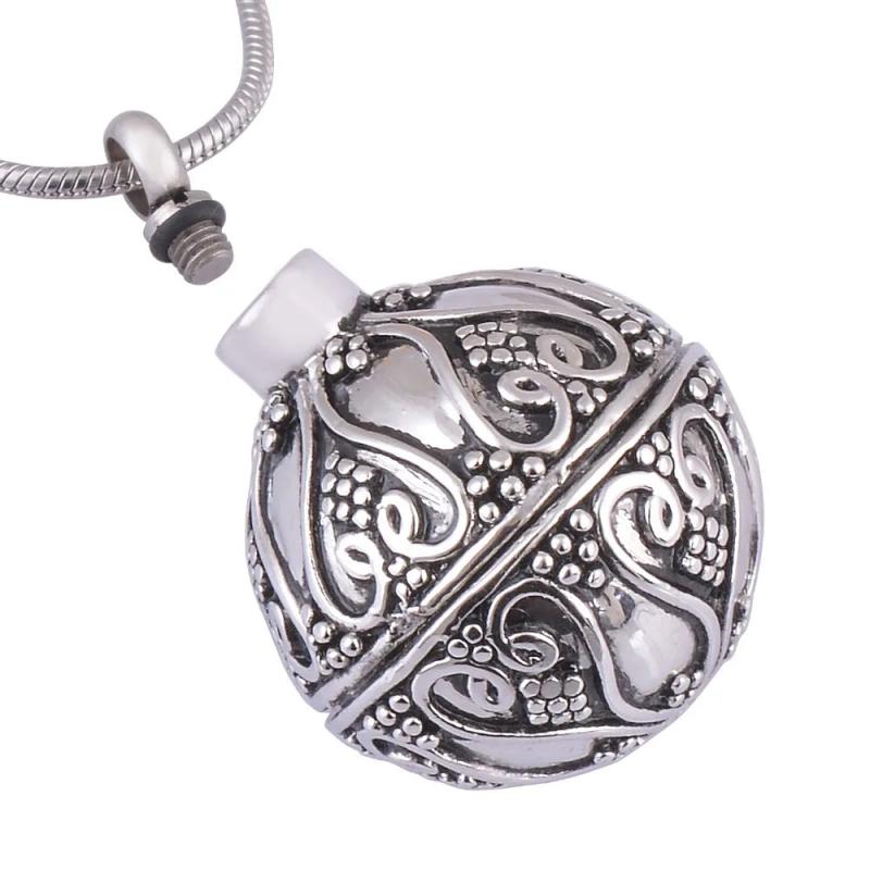 Retro Ball Ashes Necklace Jewelry Memorial Keepsake