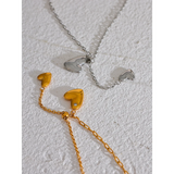 316L Stainless Steel Heart Pendant Necklace for Women