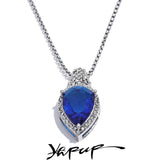 Water Drop Pendant Bling Necklace Royal Jewelry Gift