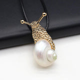 Vintage Snail Pendant Natural Shell Conch DIY Jewelry