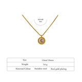 Moon Shell Collar Necklace Stainless Steel Chain Statement
