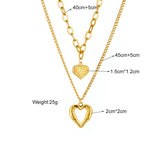 316L Stainless Steel Heart Roman Numerals Pendant Necklace For Women