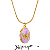 Pink Butterfly Pendant Necklace for Women