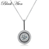 Silver Slide Necklace Round Bijoux Femme P074