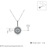 Silver Slide Necklace Round Bijoux Femme P074