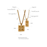 Stainless Steel Checkerboard Pendant Necklace Classic Stylish Jewelry